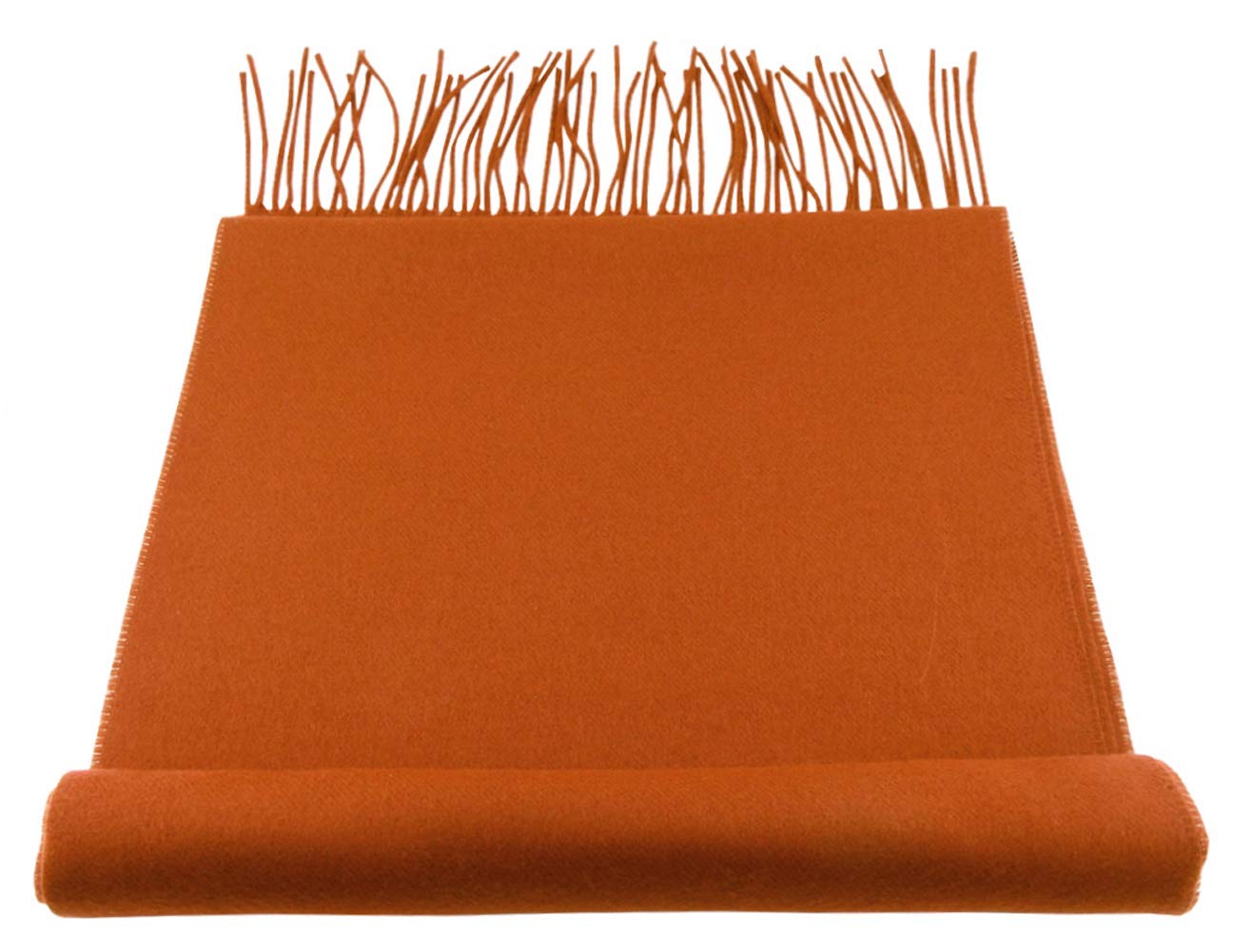 Tigertie Women's Orange Blood Orange - Fine Designer Scarf In Plain Colour, Cashmink, Größe: Ca. Länge 180 Cm, Breite 30 Cm