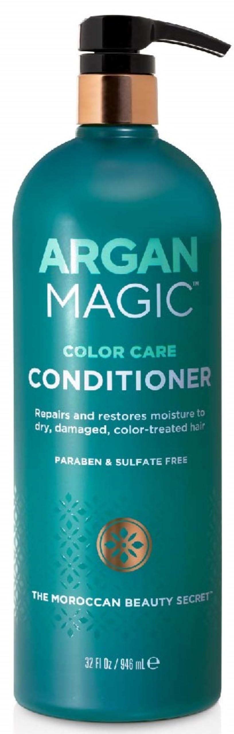 Argan Magic Color Care Conditioner - Repairs and Restores Moisture to Dry, Damaged Color Treated Hair | Infused with Moringa Oil, Keratin & Botanical Extracts | Made in USA | Paraben Free (32 oz)