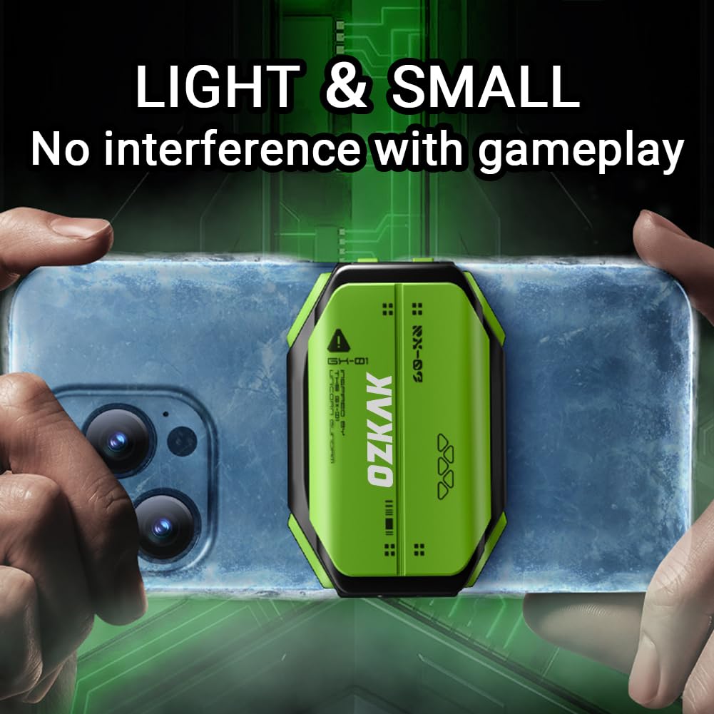 Handy Kühler Gaming Phone Cooler für PUBG Mobile Game, Halbleiter-Radiator Schnelle Kühlung, Leiser Lüfter für iPhone/Android Mobile Spiele und Live-Streaming