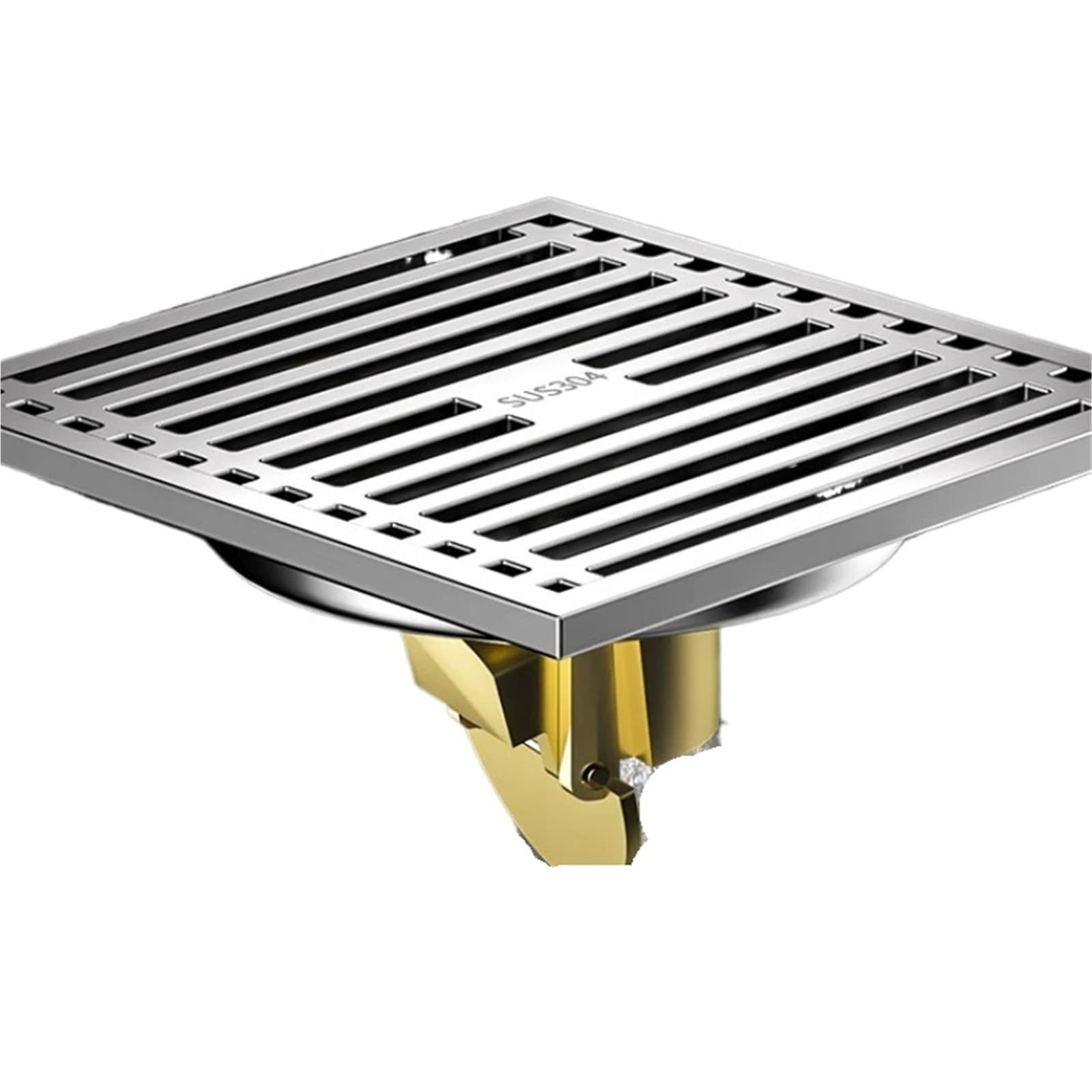 Siphon de sol en acier inoxydable anti-odeurs pour toilettes et salles d'eau