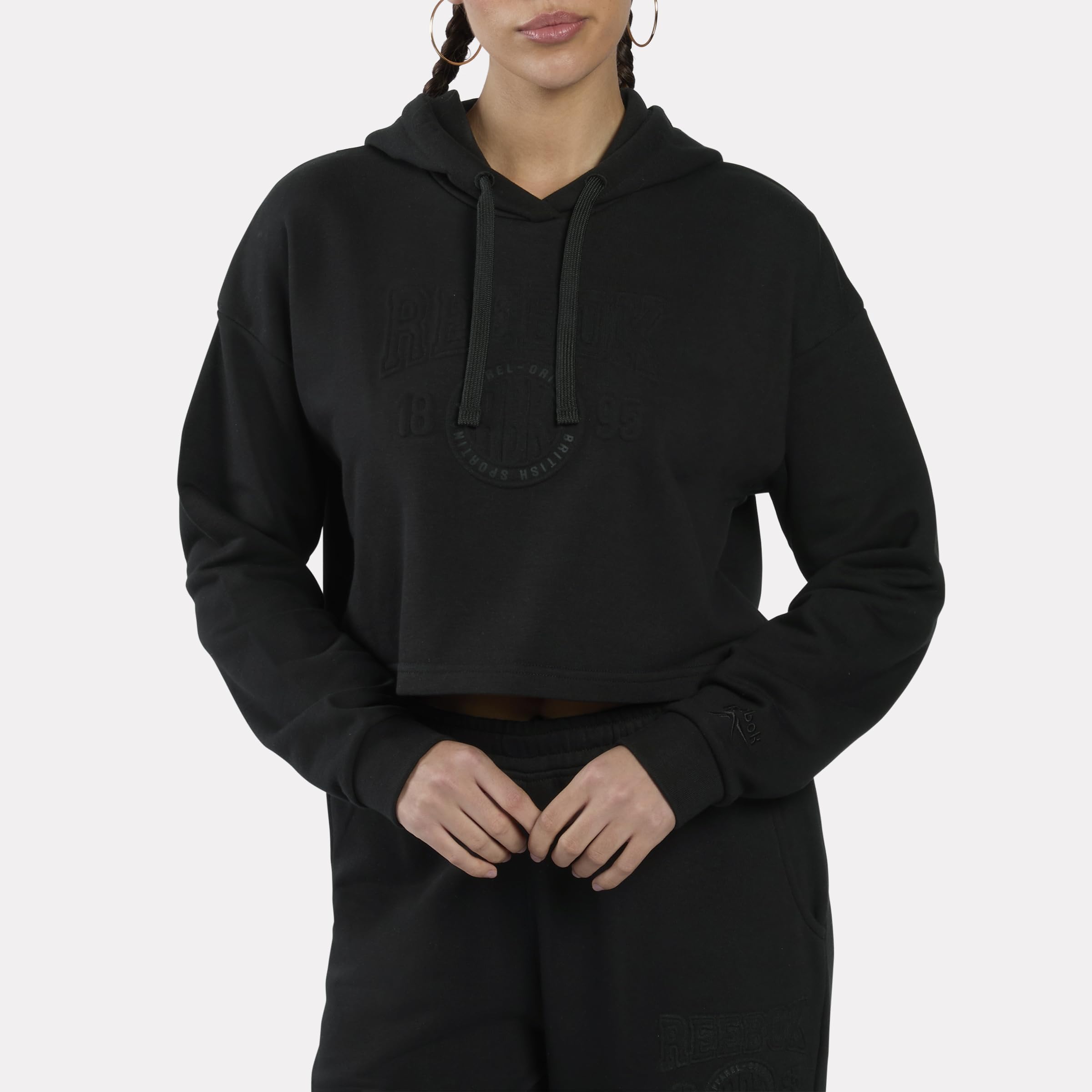 Reebok Embossed Edge Hoodie Black