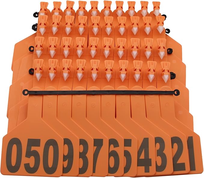 50 pcs Z Tags One Piece Cattle Ear Tags, Large TPU