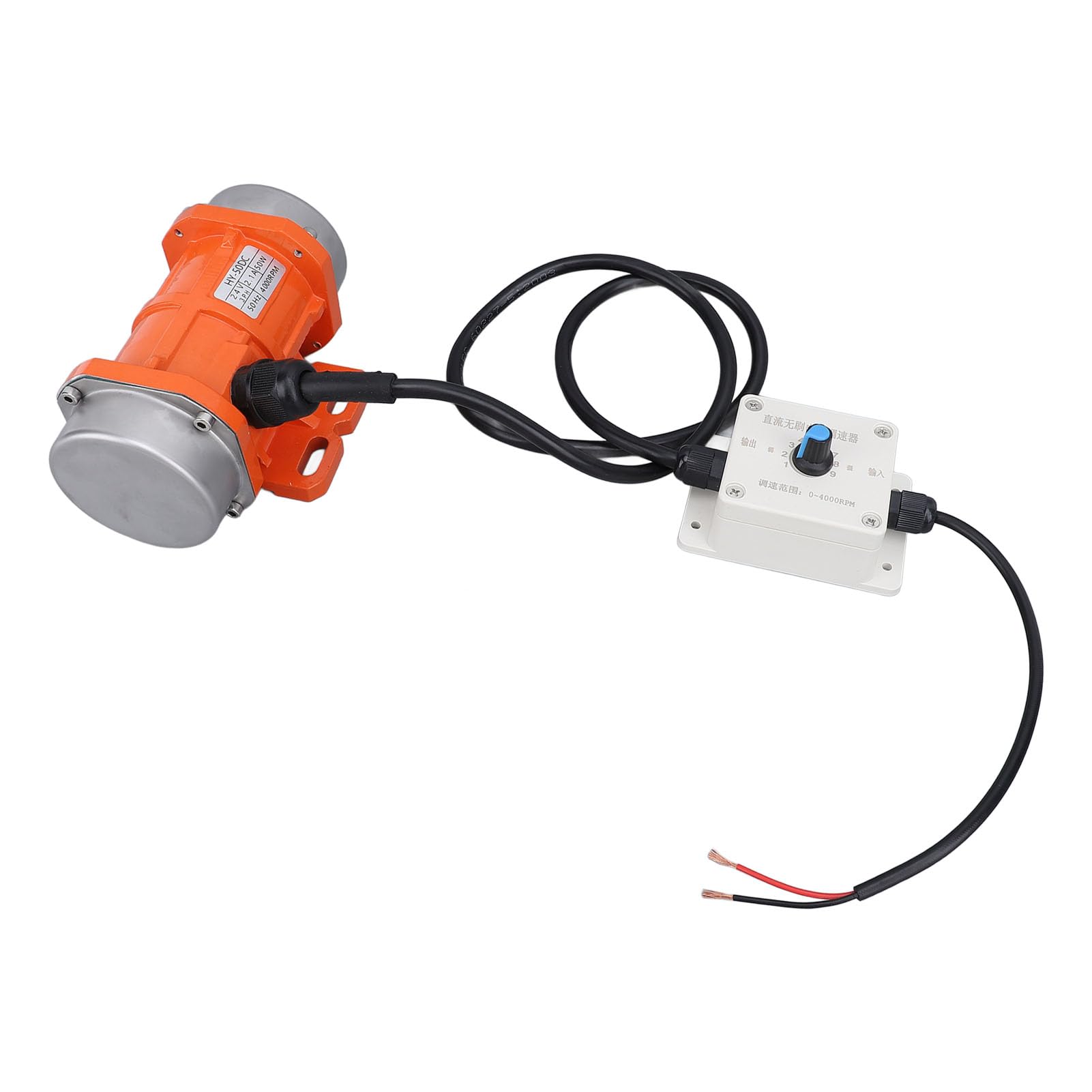 Mini Vibratore per Calcestruzzo Senza Spazzole con velocità Regolabile, Motore di Vibrazione DC24V per Apparecchiature di Verniciatura a Polvere, Dimensioni Compatte e Potenza Elevata (50 W)