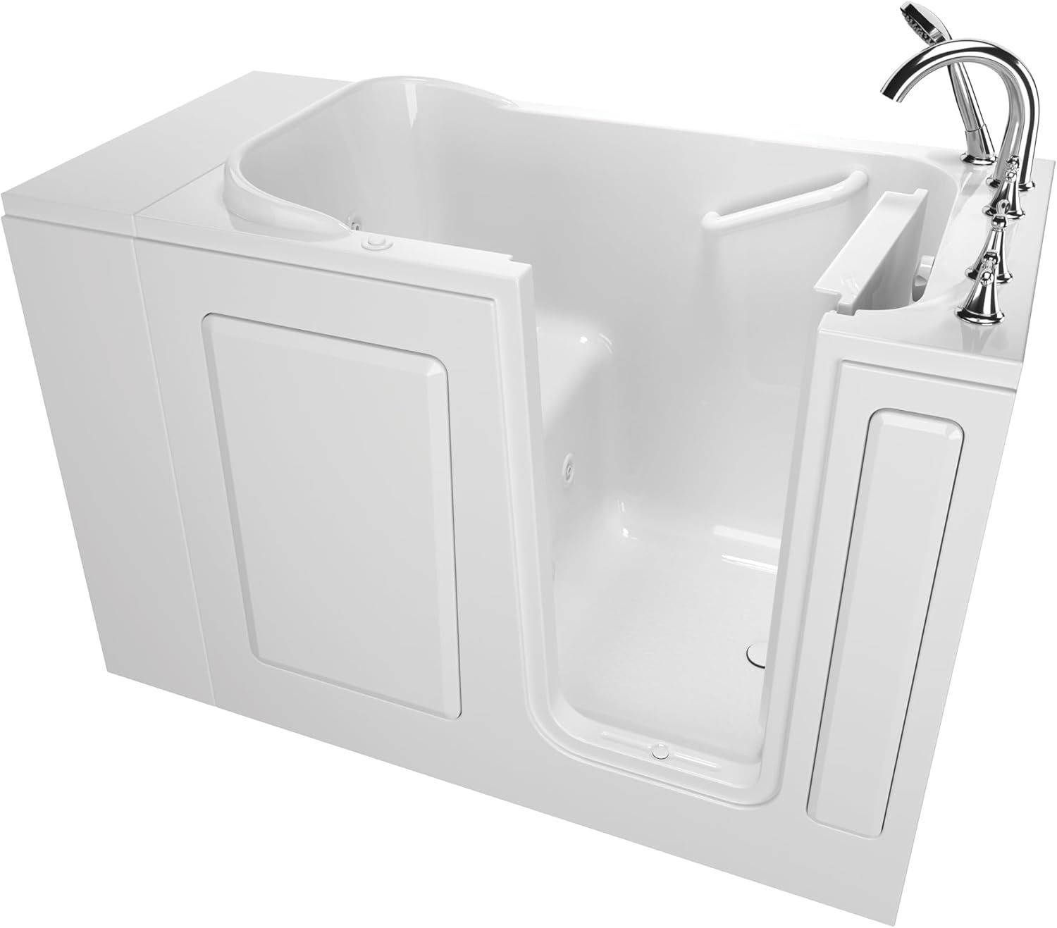 SSA4828RJ-WH Gelcoat Entry Series Walk-In Tub with Jet Massage System, 48 in x 28 in, White
