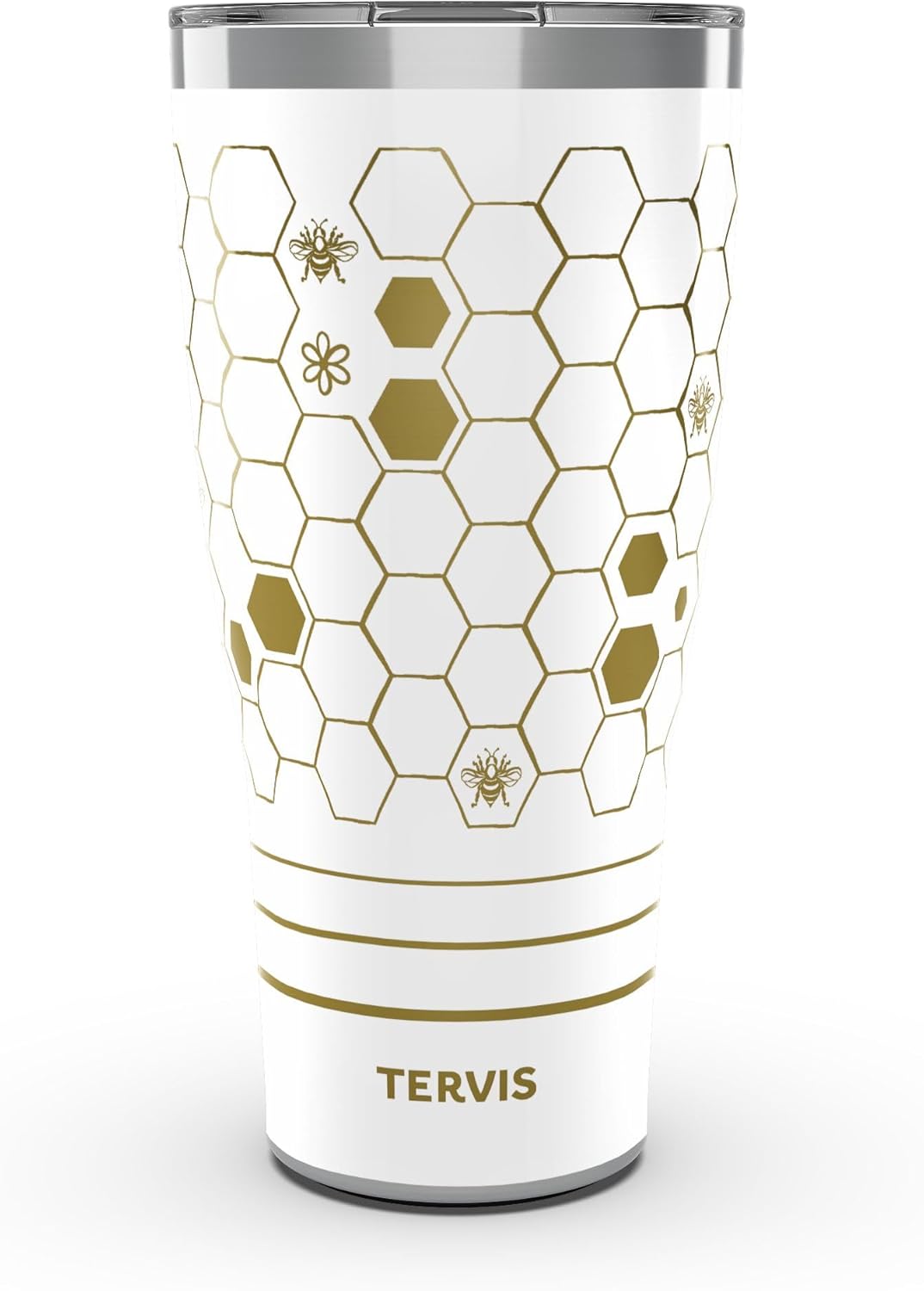 Tervis Traveler Honey Bees - Golden Nectar Made in USA Double Walled Insulated Tumbler Travel Cup Keeps Drinks Cold & Hot,