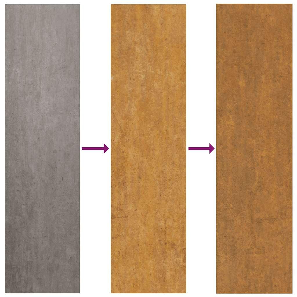 vidaXL Cancello da Giardino 100x75 cm in Acciaio Corten Design Quadrato, cancello, cancello in Acciaio, cancello da Esterno, cancello di Sicurezza