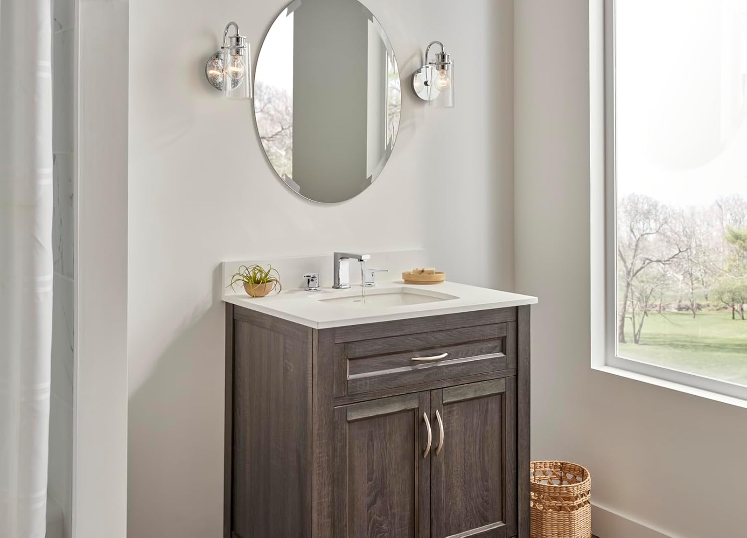 Gerber Tribune 2 Handle Widespread Bathroom Faucet with 50/50 Pop-Up Drain Assembly - Chrome Bathroom Faucet D304170