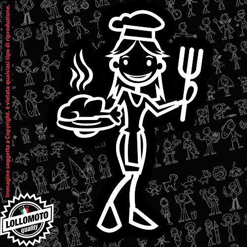 Mamma Cuoca StickMan© 2.0 Bianchi e Neri Adesivi