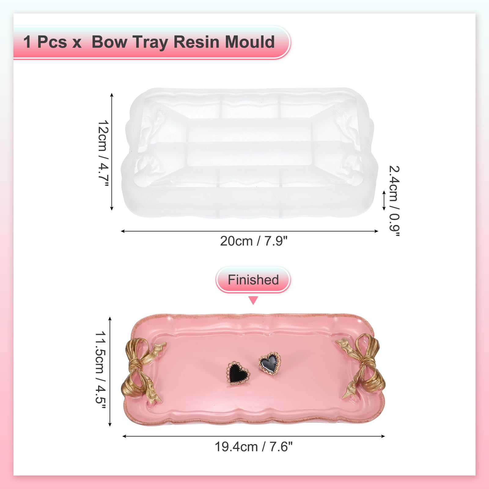 HQdeal Hars Mallen,Siliconen Coaster Mold,Epoxy Hars Mold Sieraden,voor Sieraden Gieten Penhouder Asbak Diy Gereedschap