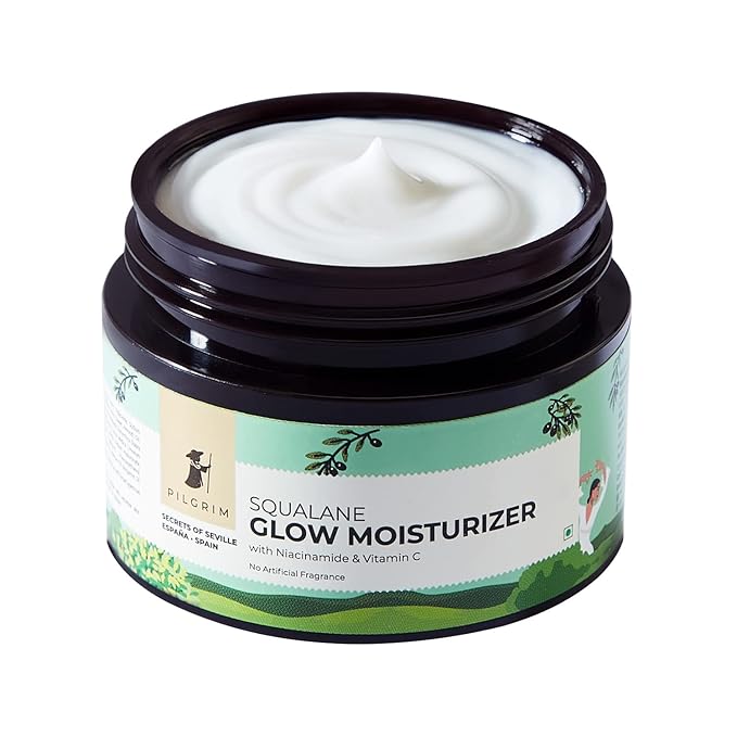 Pilgrim Squalane (Plant) Glow Moisturizer Cream For Face With