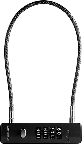 Candado de cable con cerradura de combinación, contenedores de almacenamiento y equipo para exteriores, cerraduras de bicicleta para casco, scooter,