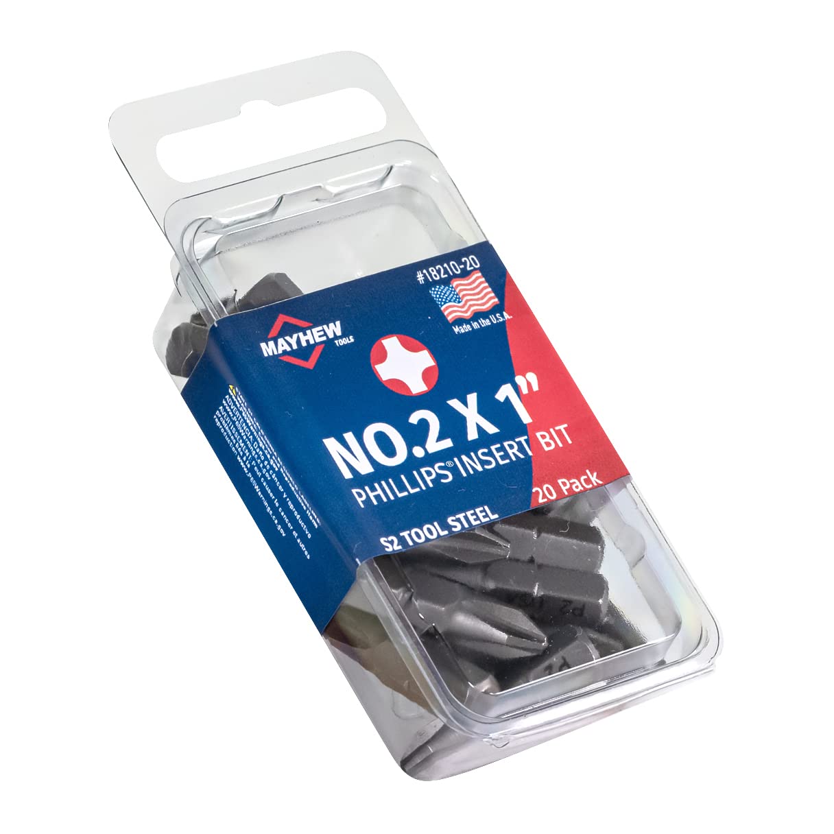 No. 2 brocas Phillips de 1 pulgada, paquete de 20