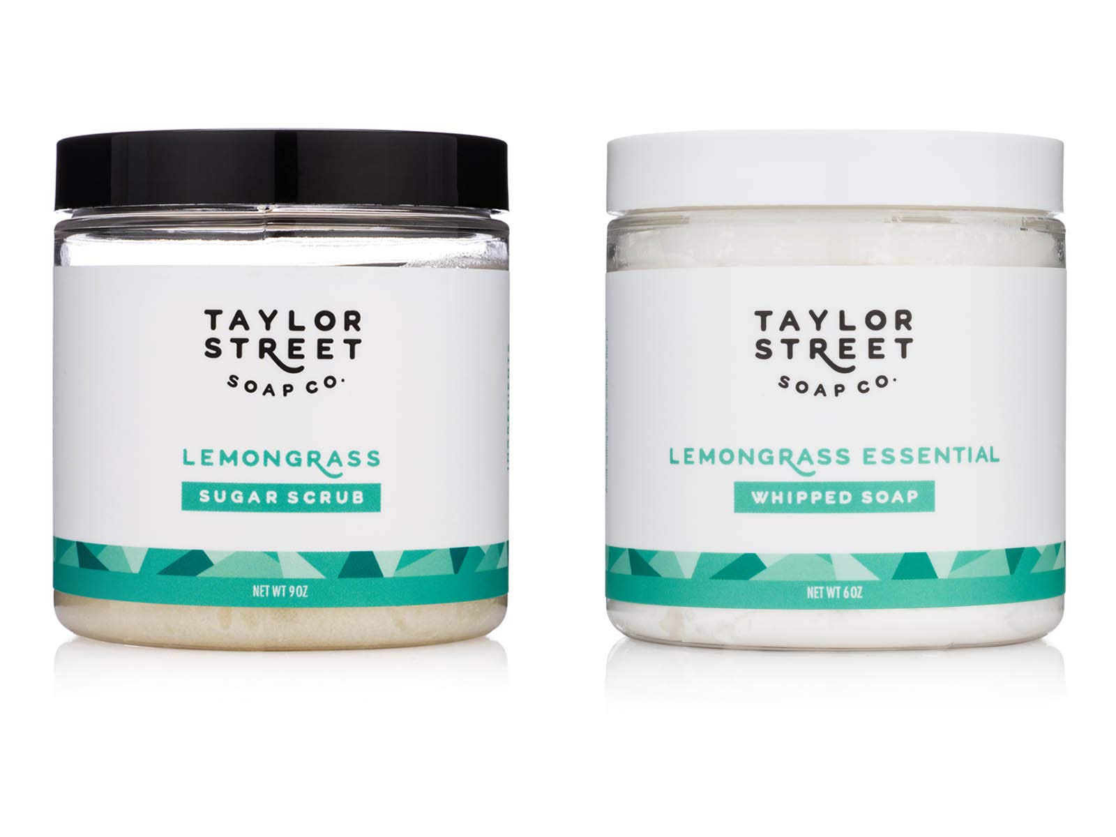 Taylor Street Soap Co. Whipped Soap & Emulsified Sugar Scrubs 2 Set Gift Bundle (Lemongrass Essential)