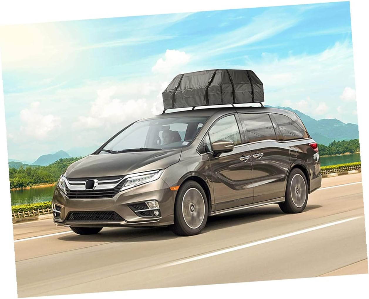 Waterproof 600d Oxford Fabric Vehicle Cargo Roof Bag Soft-Shell Car Rooftop Carrier Luggage Storage Bag Dustproof Sunproof for Outdoor Travel
