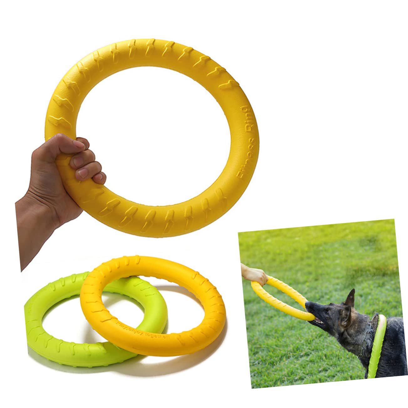 FRCOLOR 2 Uds Dogman Juguetes Juguetes para Mascotas Juguetes para Masticar Perro Anillo para Mascotas Juguete Eva Perro Masticar Juguete Mordedura De Perro Juguetes Perro Cuidado Dental