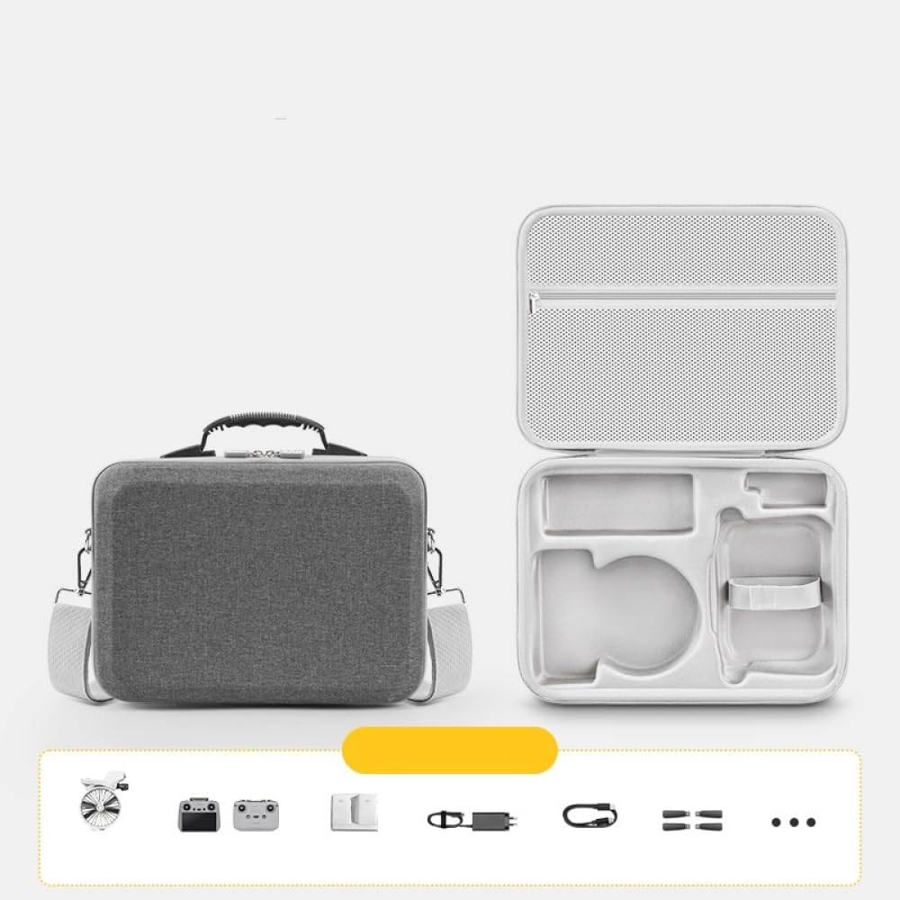 Custodia per DJI Flip, Borsa di Stoccaggio Portatile Custodia per Droni Borsa Accessori per Telecomando RC2 RCN3, Batteria per Droni, 35 x 26 x 12cm (Grigio)