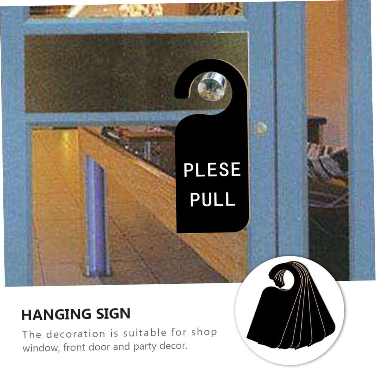 STOBAZA Wooden Door Sign Happy Birthday Door Hanger Double-Sided Hanging Plaque Hanger Multi-Functional Decor