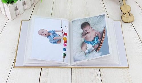 Miniatura 6 de Álbum de fotos con capacidad para 100 bolsillos, 4 x 6 pulgadas, álbum de fotos para niños, álbum de fotos de papel kraft para niños (amor)