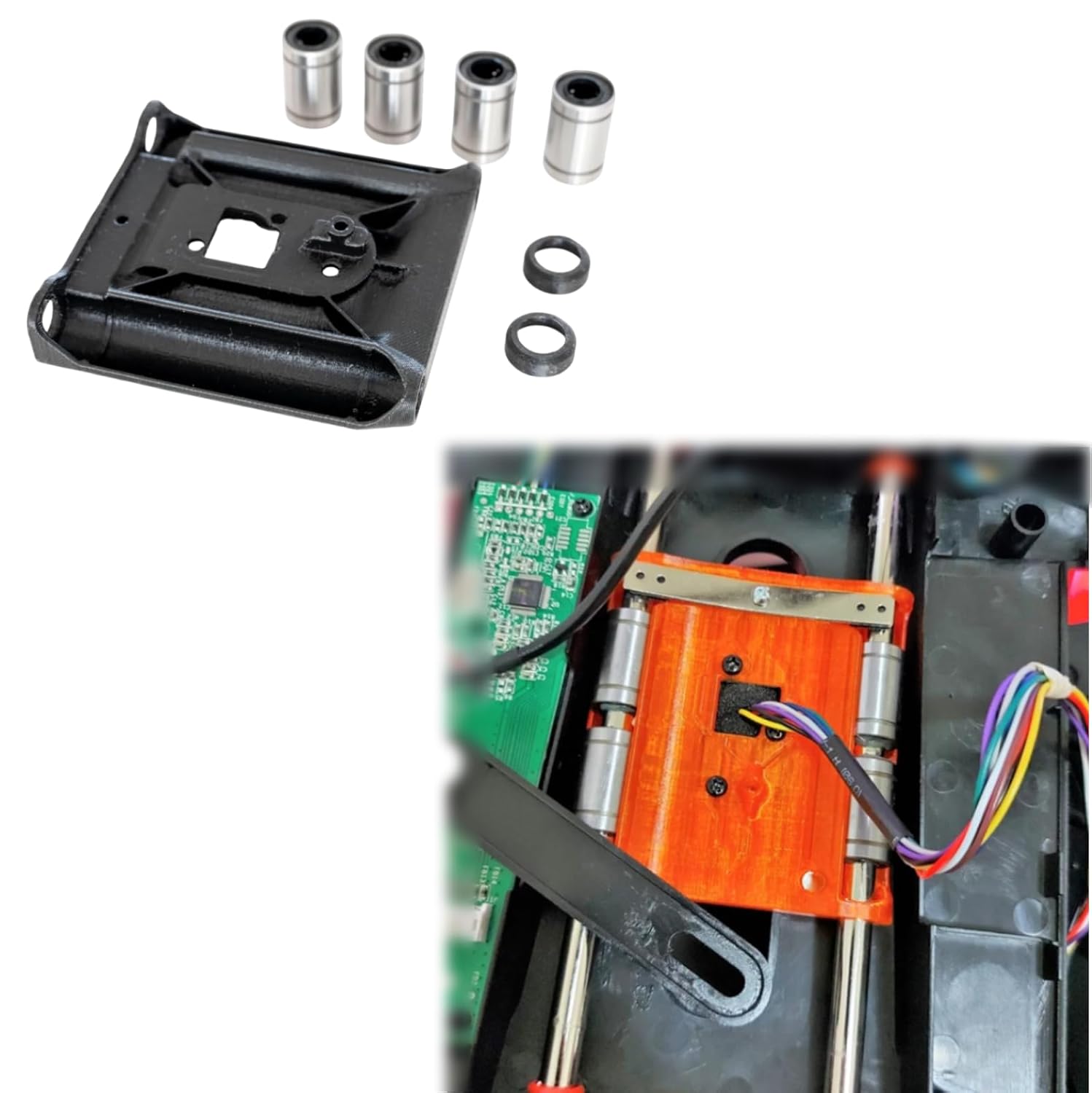 Upgrade Kit for Thrustmaster TWCS Throttle, Slider Mod with Polymer Linear Bearings, 5mm Spacer and Magnetic Detents for T16000m Smooth Precision