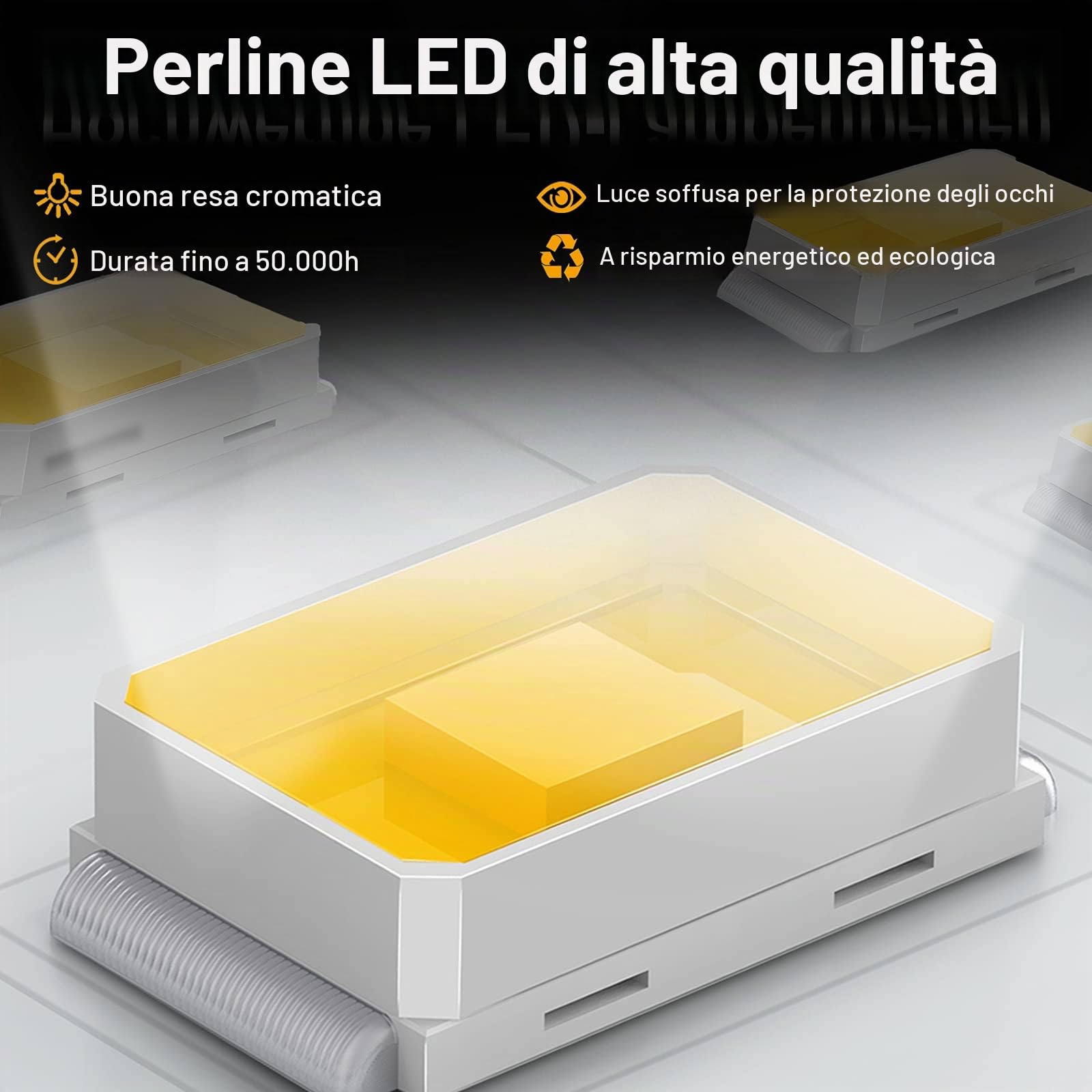 UISEBRT Faro da Lavoro a LED 200W Bianco Caldo faretto da cantiere incluso cavo di alimentazione Proiettore a LED Luce da lavoro impermeabile IP66 per garage, giardino, cantiere