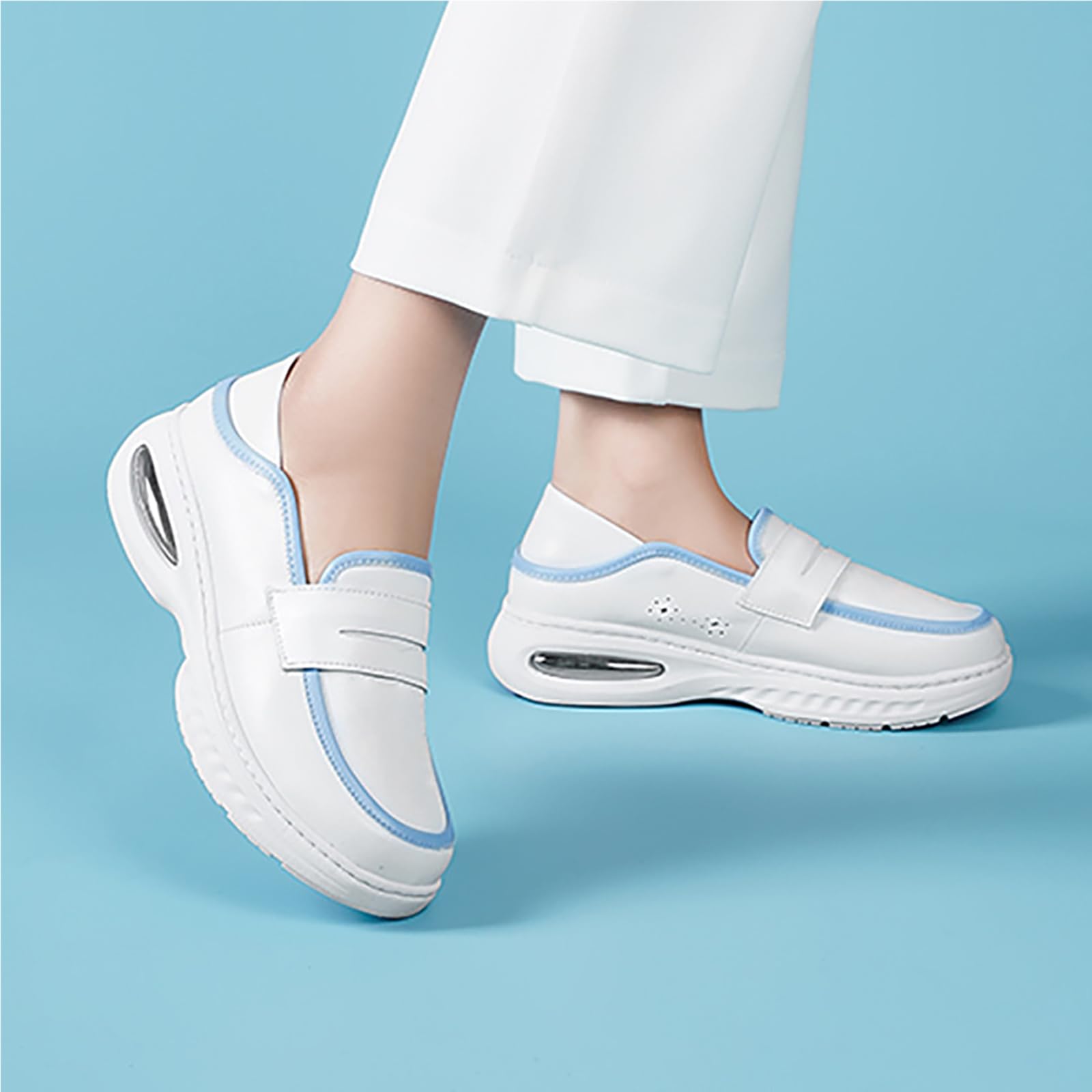 Zapatos de Enfermera Ligeros y cómodos para Mujer, Zapatos de enfermería Antideslizantes, Zapatillas con cojín de Aire, Zapatos ortopédicos de Cuidado Informal para Caminar