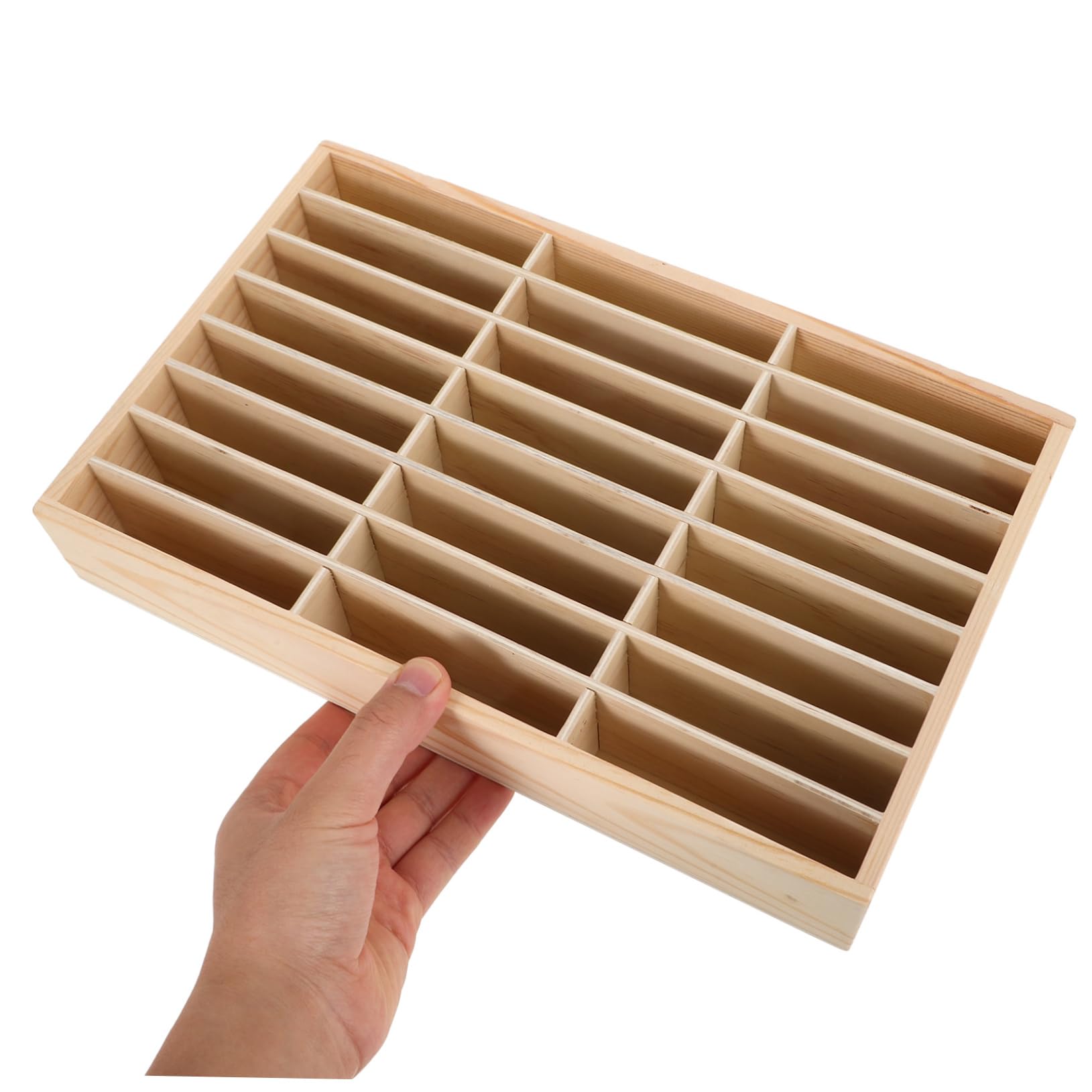 MAGICLULU Organizer da Scrivania in Legno Scomparti Multipli per Cellulare e Penne, Design Semplice e Funzionale per Scuola e Officina Riparazioni