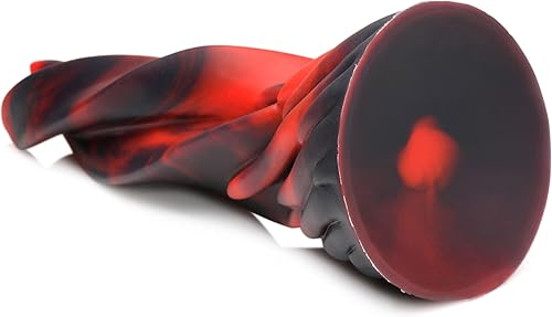 Miniatura 5 de Hell Kiss - Consolador de silicona para hombres, mujeres y parejas. Base de succión fuerte, sin ftalatos, consolador de lenguas retorcidas de