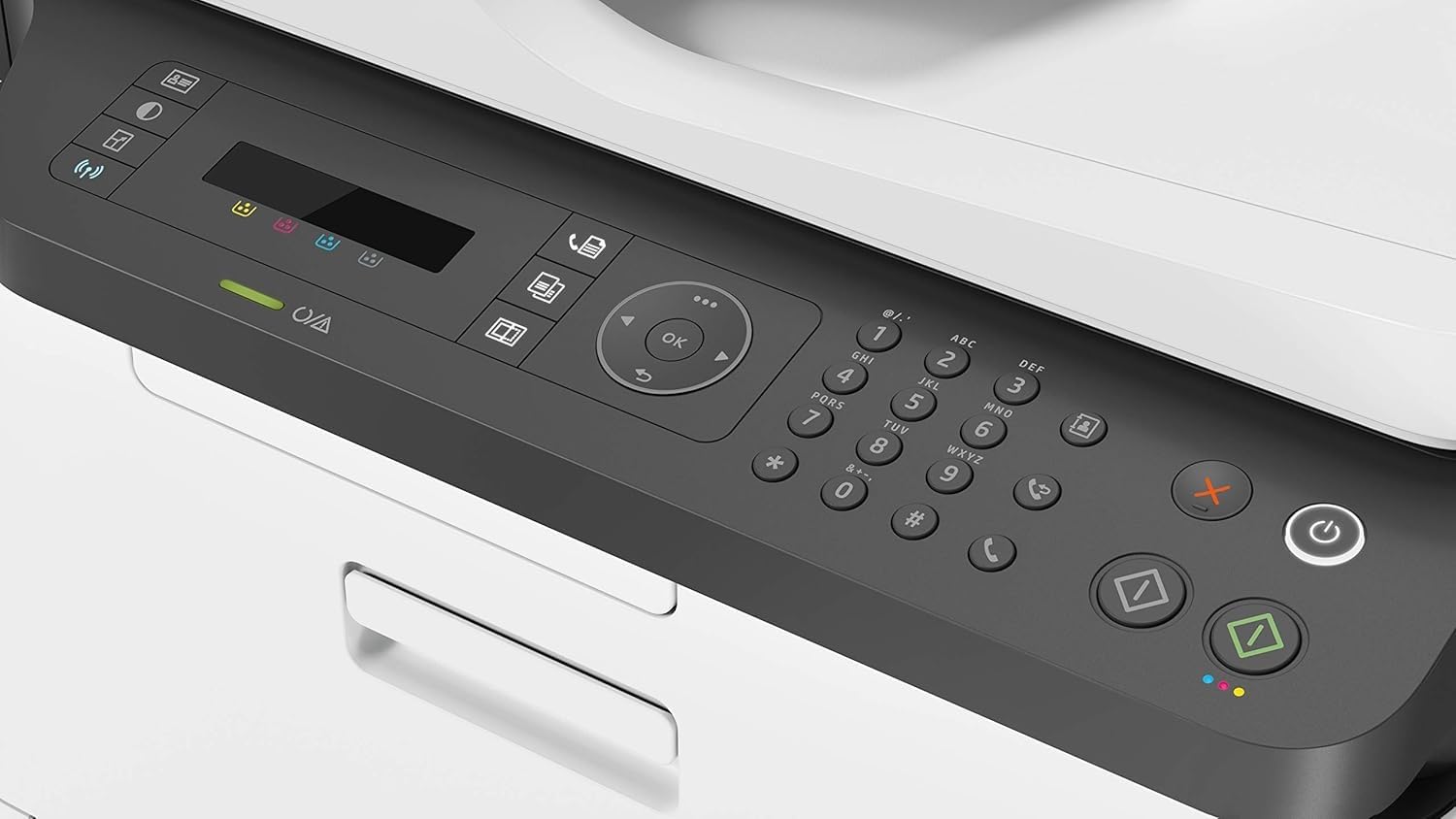 HP Color Laser MFP 179fnw 4ZB97A, Stampante Multifunzione A4 a colori, Stampa, Copia, Scansiona, ADF, Fax, Wi-Fi, Wi-Fi Direct, Ethernet, HP Smart, USB 2.0, 18 ppm in b/n, 4 ppm, Bianca