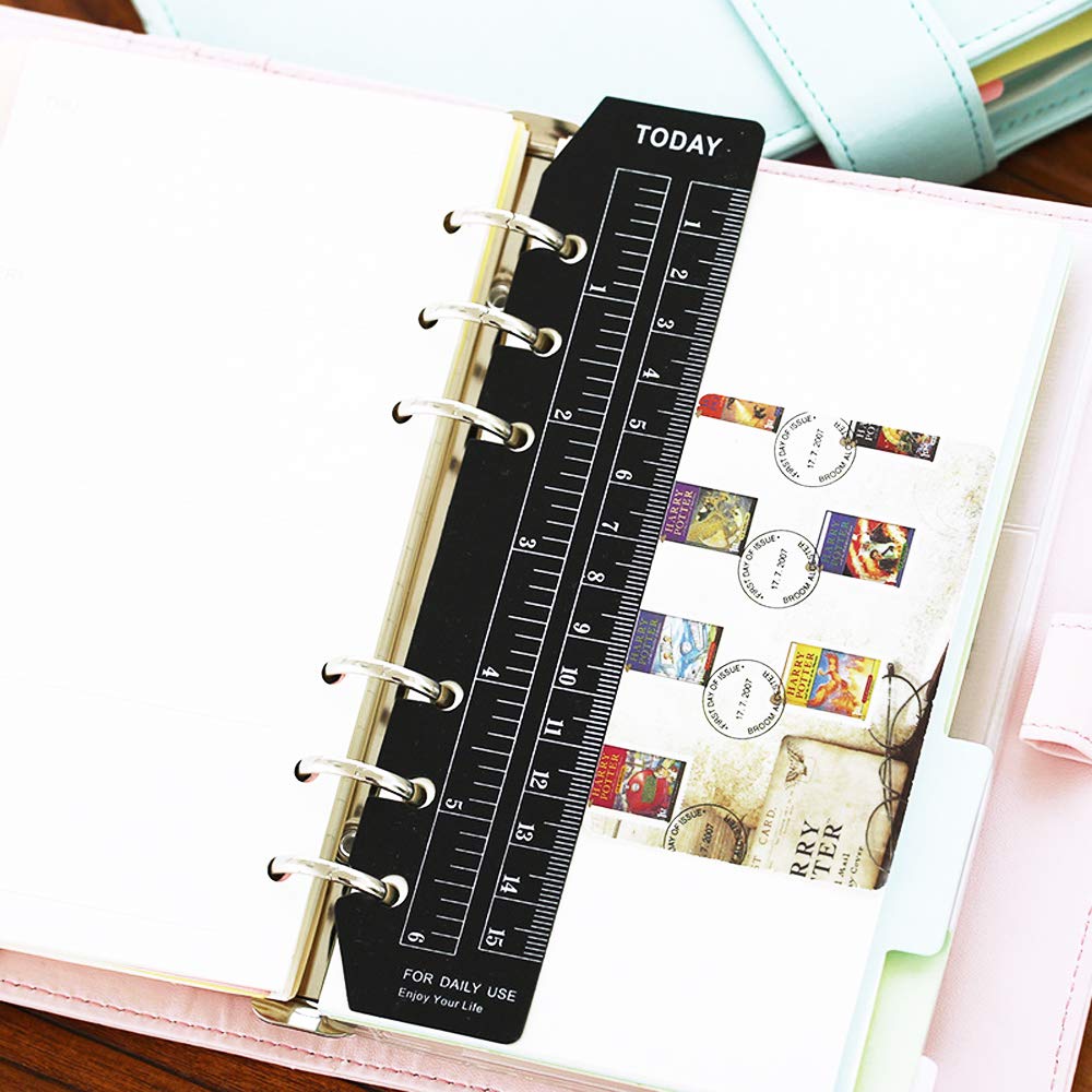 Snapklik.com : JKJF 4 Pcs Plastic Page Marker Snap-in Bookmark Ruler ...