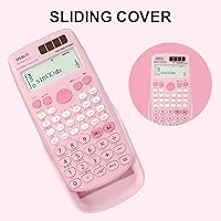 Vista 7 de Scientific Calculators, IPEROT Pink Scientific Calculator 417 Function, Desktop Math Solar Calculators School Supplies Suitable for High School and