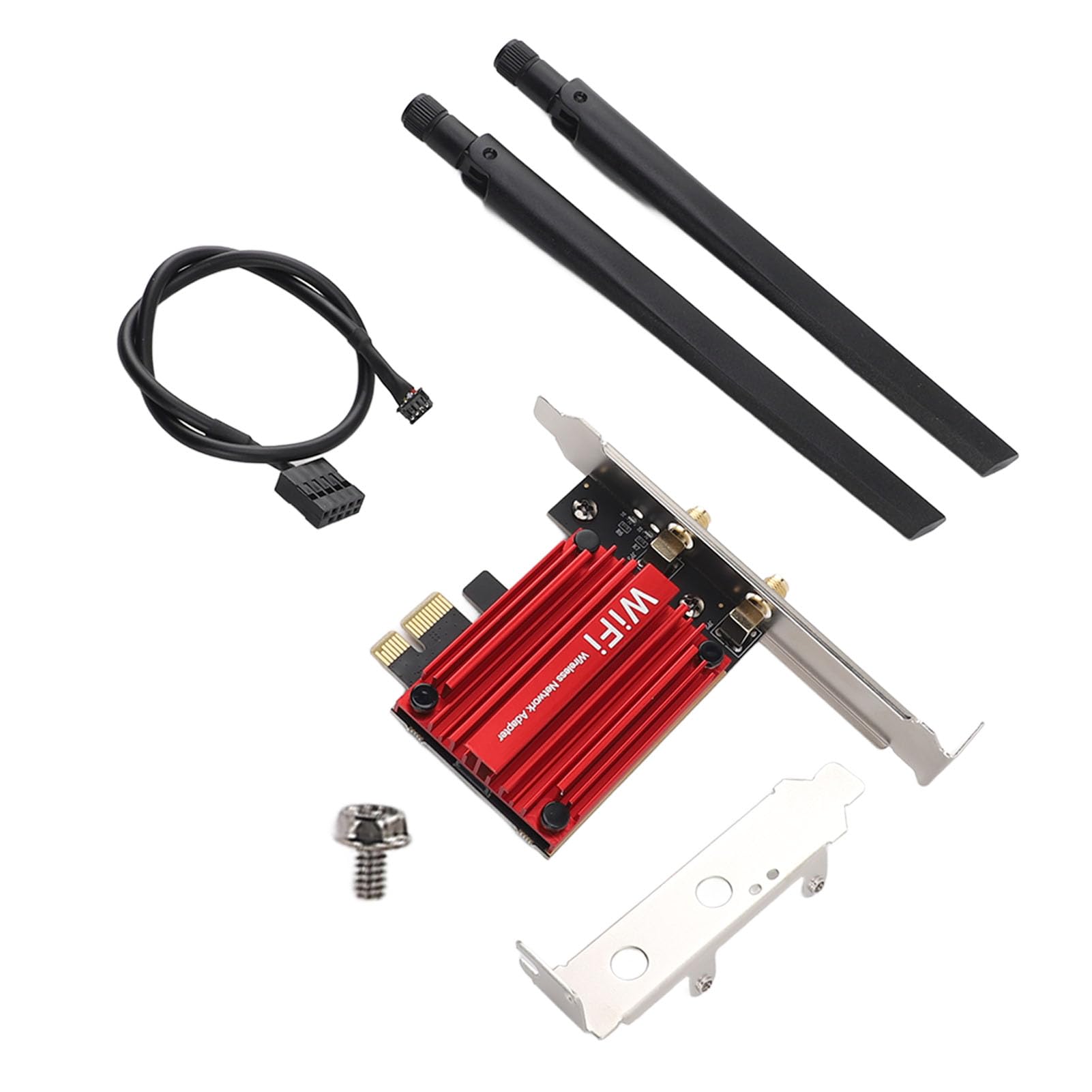 Generic Scheda WiFi 6 Wireless PCIE AX210 con Bluetooth 5.3, Scheda WiFi PCIE a 3 Bande Ad Alta velocità 5374 Mbps per PC Desktop, Forte compatibilità per 10 11
