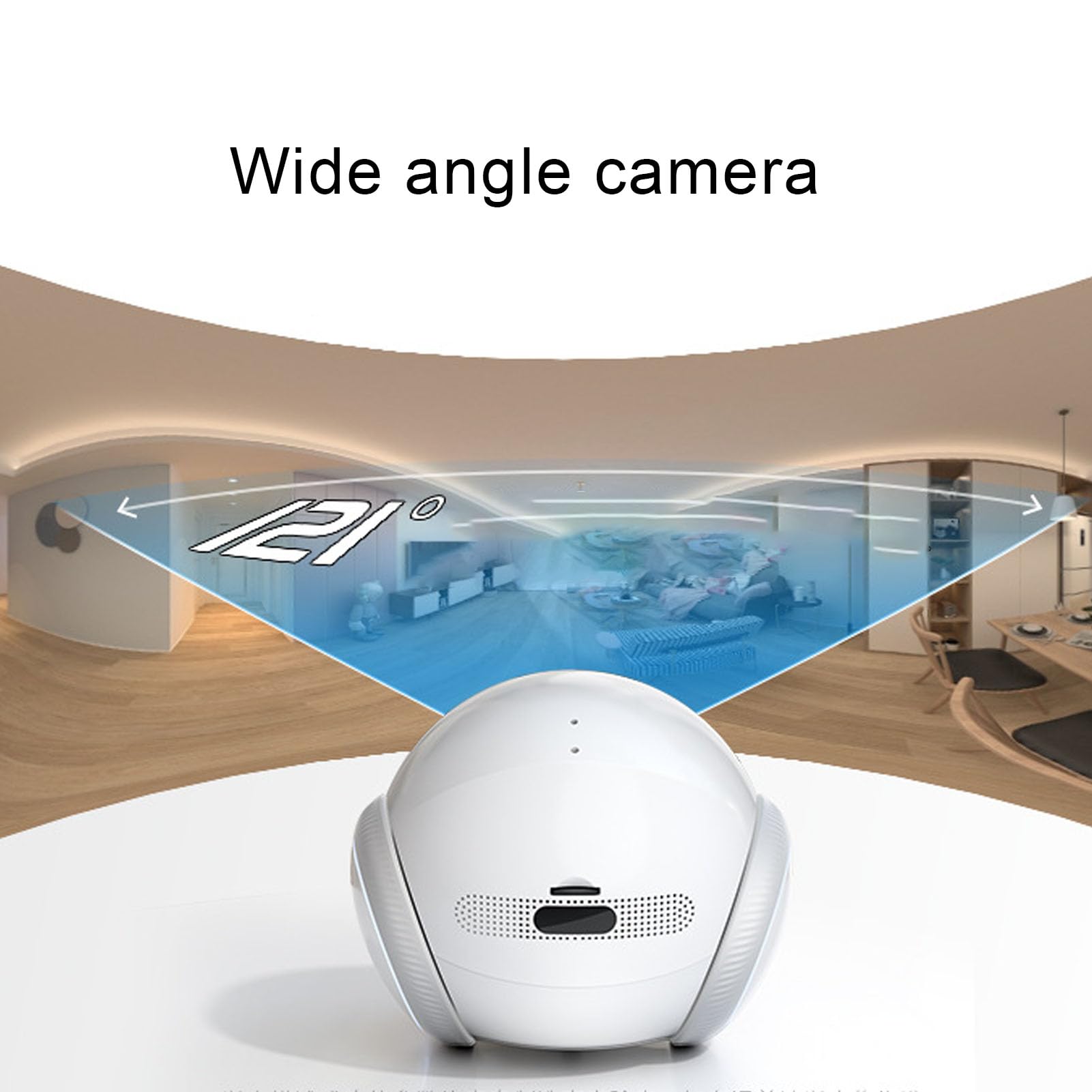 SENECESLI Caméra robot sur roues 1080p Caméra de sécurité intérieure mobile avec vision nocturne et conversation bidirectionnelle