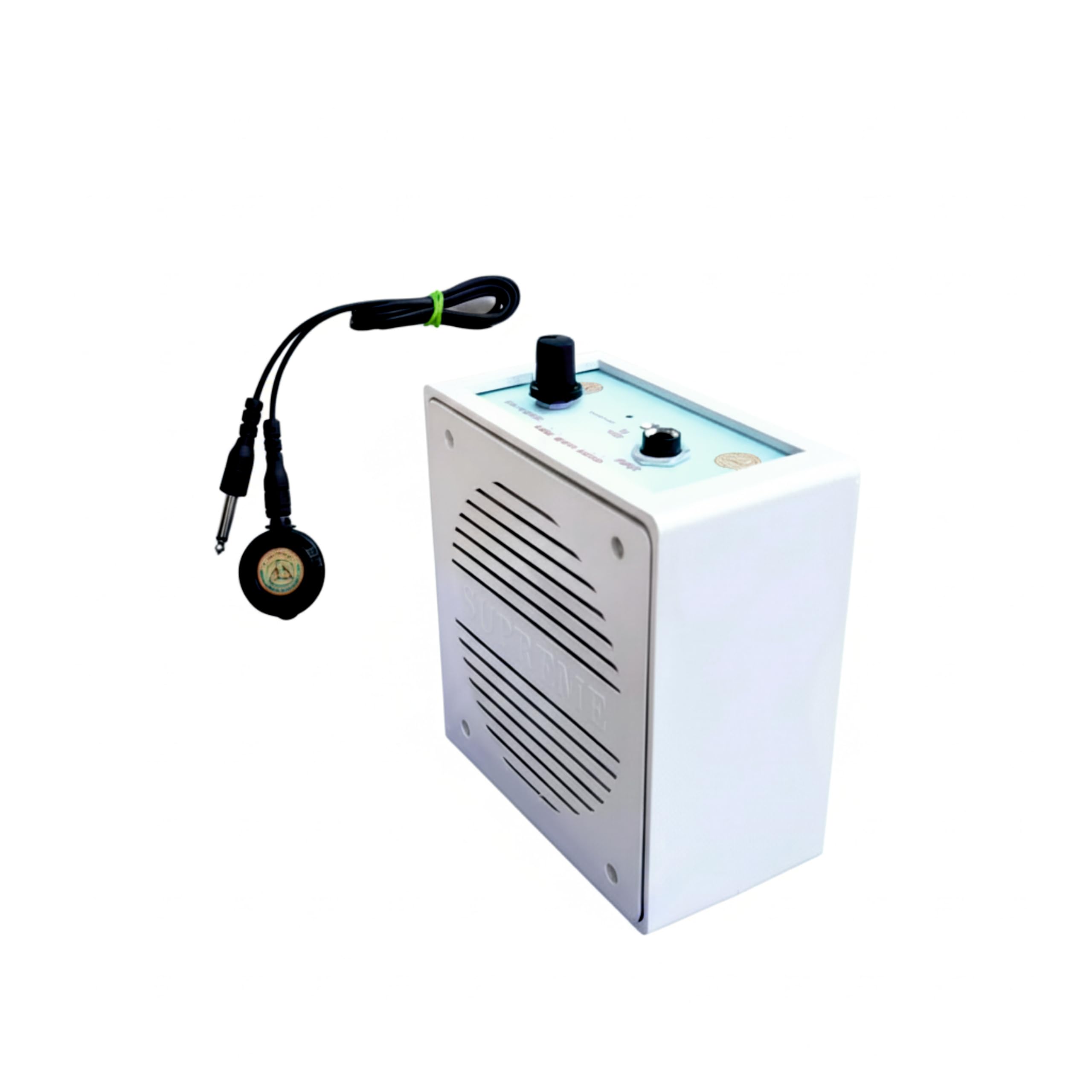 Supreme Musicals Veena/Violin/Guitar Pickup & Small Mini Amplifier Combo by Supreme Musicals with Cable