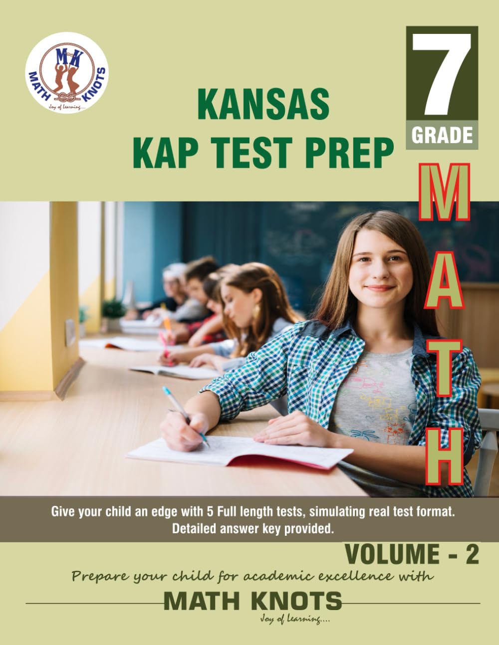 KANSAS State (KAP) , 7th Grade MATH Practice Tests ,Volume 2