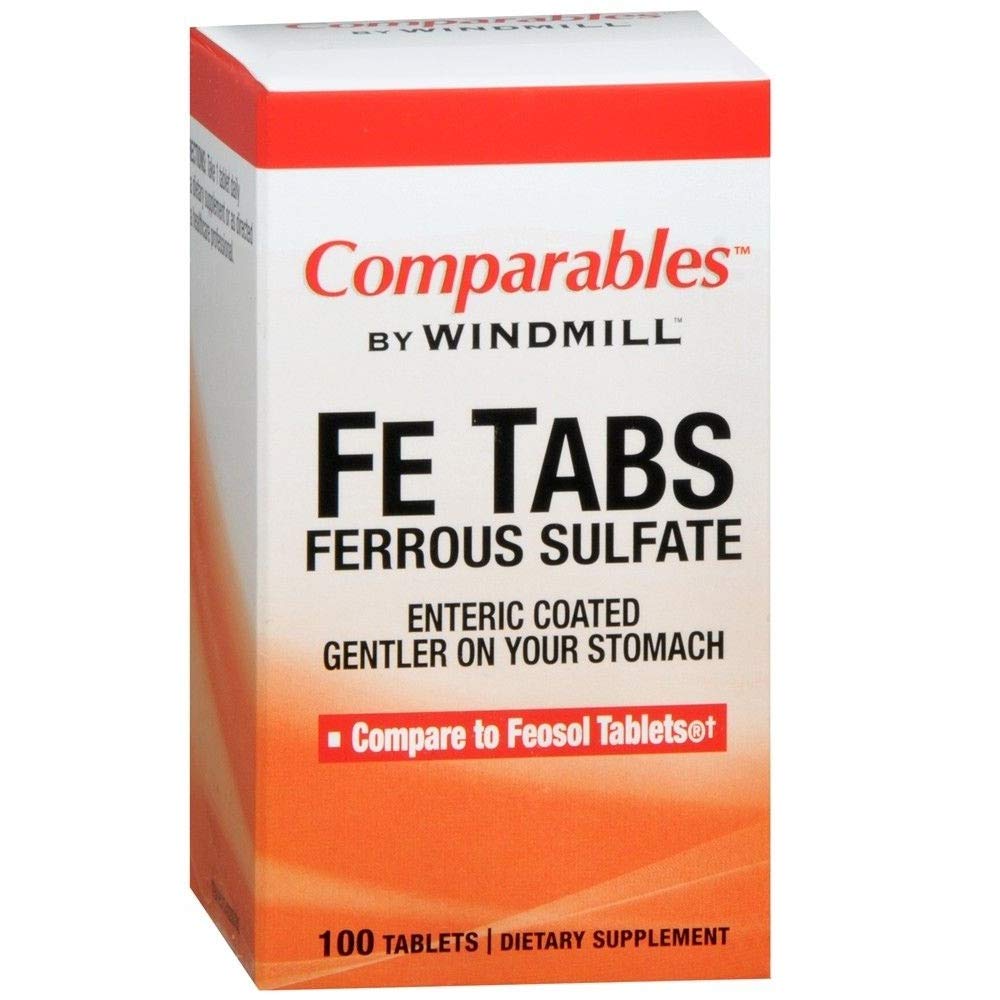 Comparables by Windmill Fe Tabs Ferrous Sulfate Tablets 100 Tablets