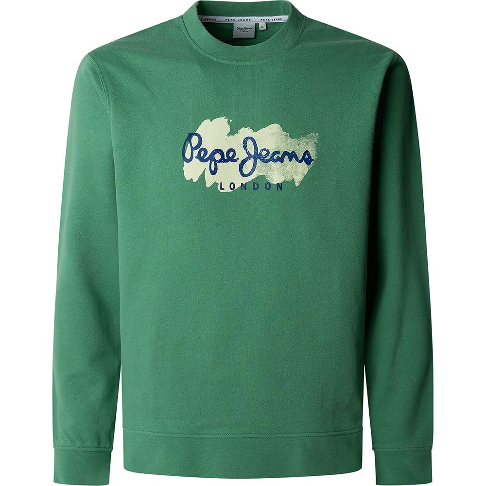 Pepe Jeans Men's MILTON CREW Sweatshirt, Green(SAGE GREEN), XL