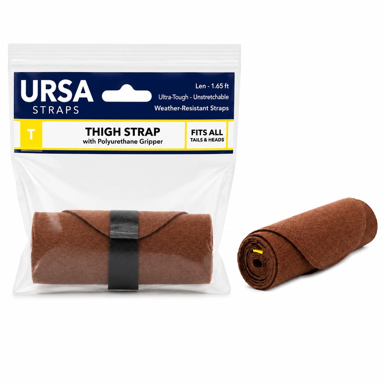 URSA Thigh Straps: Low-Profile, Soft, Stretchy & Breathable Transmitter Straps for Location Sound, Theatre, Wedding Shoots & More (Caramel, Vertical)