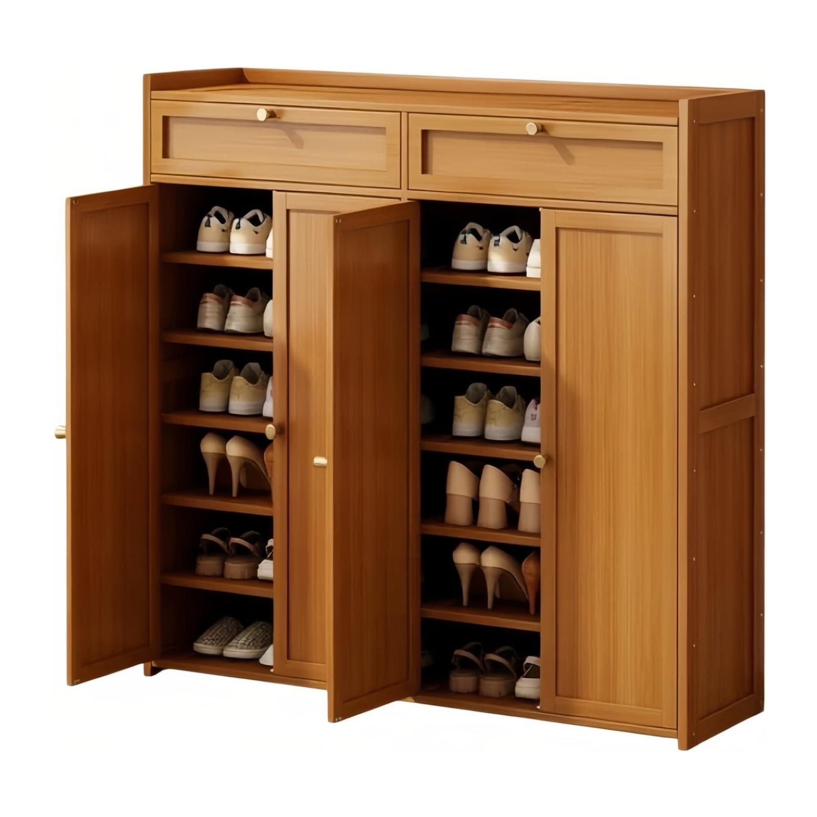 XUJUAN-0227 Shoe Cabinet Shoe Rack Household Entryway Cabinet Storage Shelf Indoor Hallway(Large)