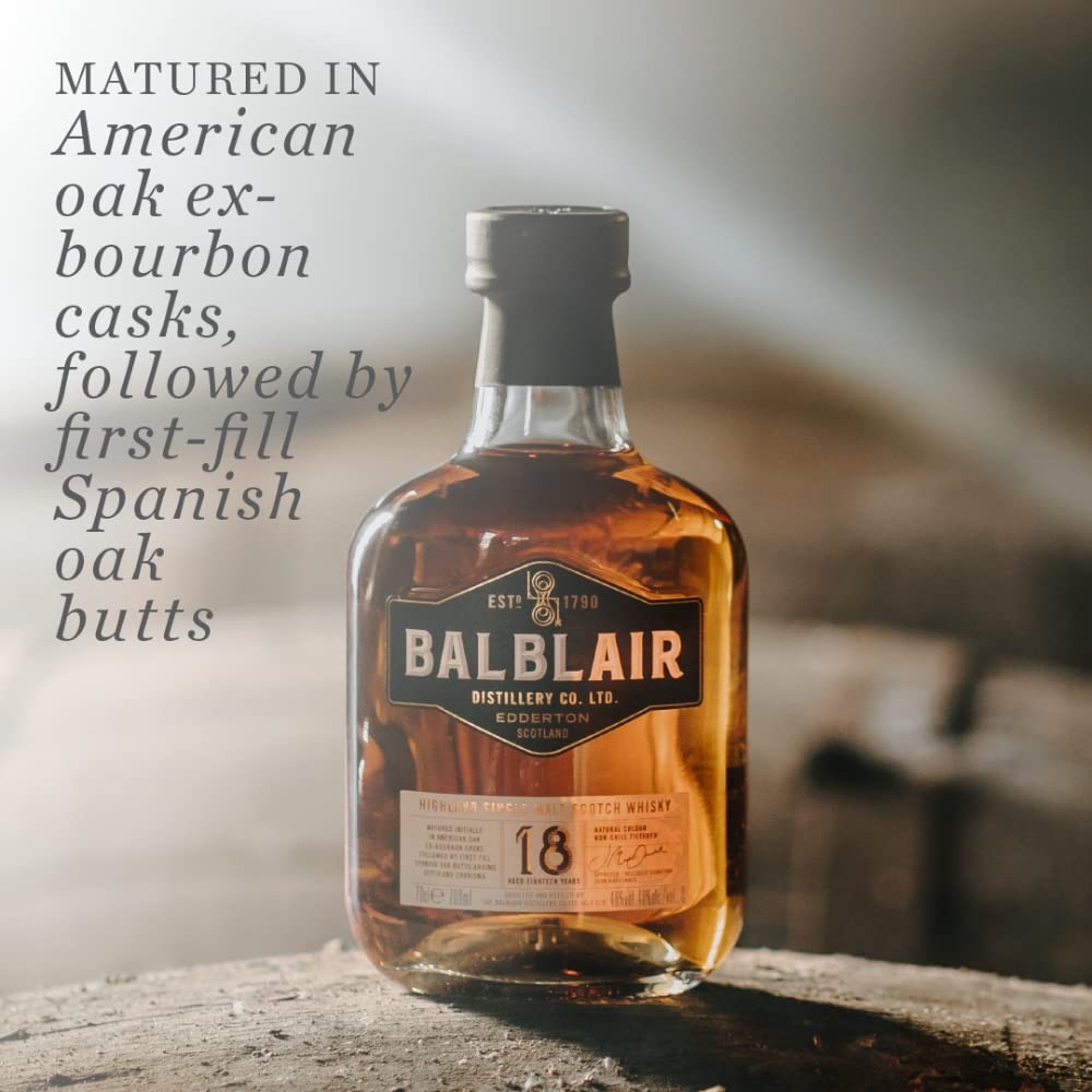 Balblair 18 Year Old Highland Single Malt Scotch Whisky, 46% ABV