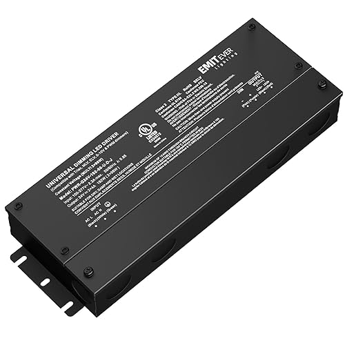 EMITEVER Controlador LED regulable de 192 W, fuente de alimentación regulable 5 en 1 de 24 V, transformador de CA a CC de 2 canales para luz LED,