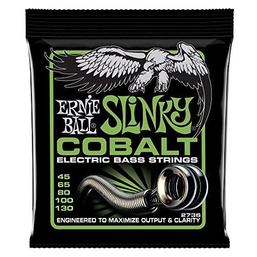Ernie Ball Cobalt 5-String Regular Slinky Bass Strings, 45-130