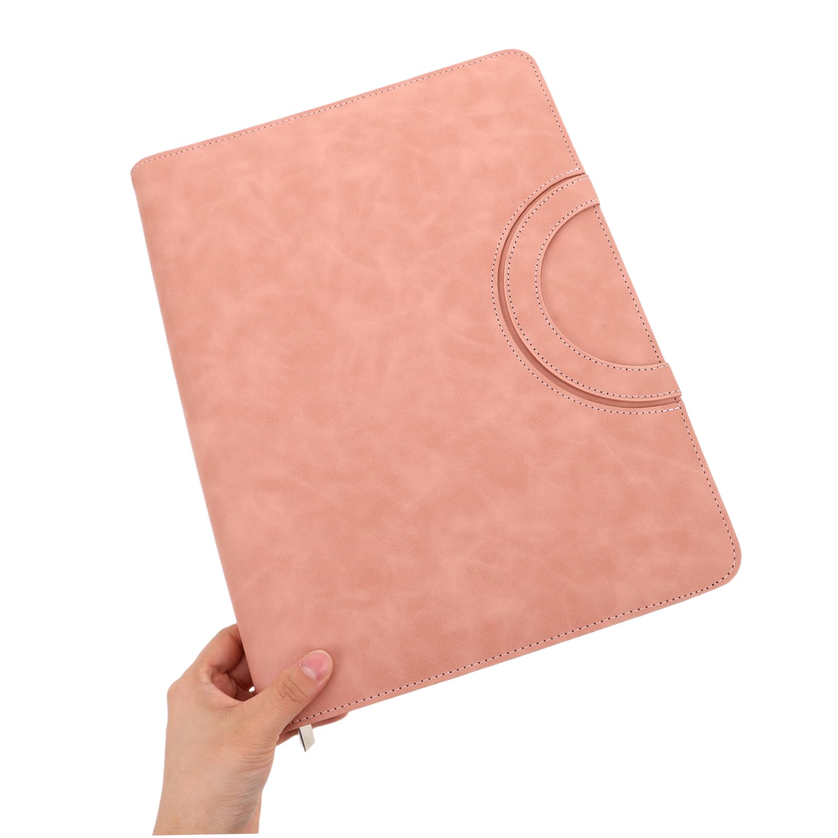 Bolsa para Documentos A4 de Pu con Cremallera Rosa