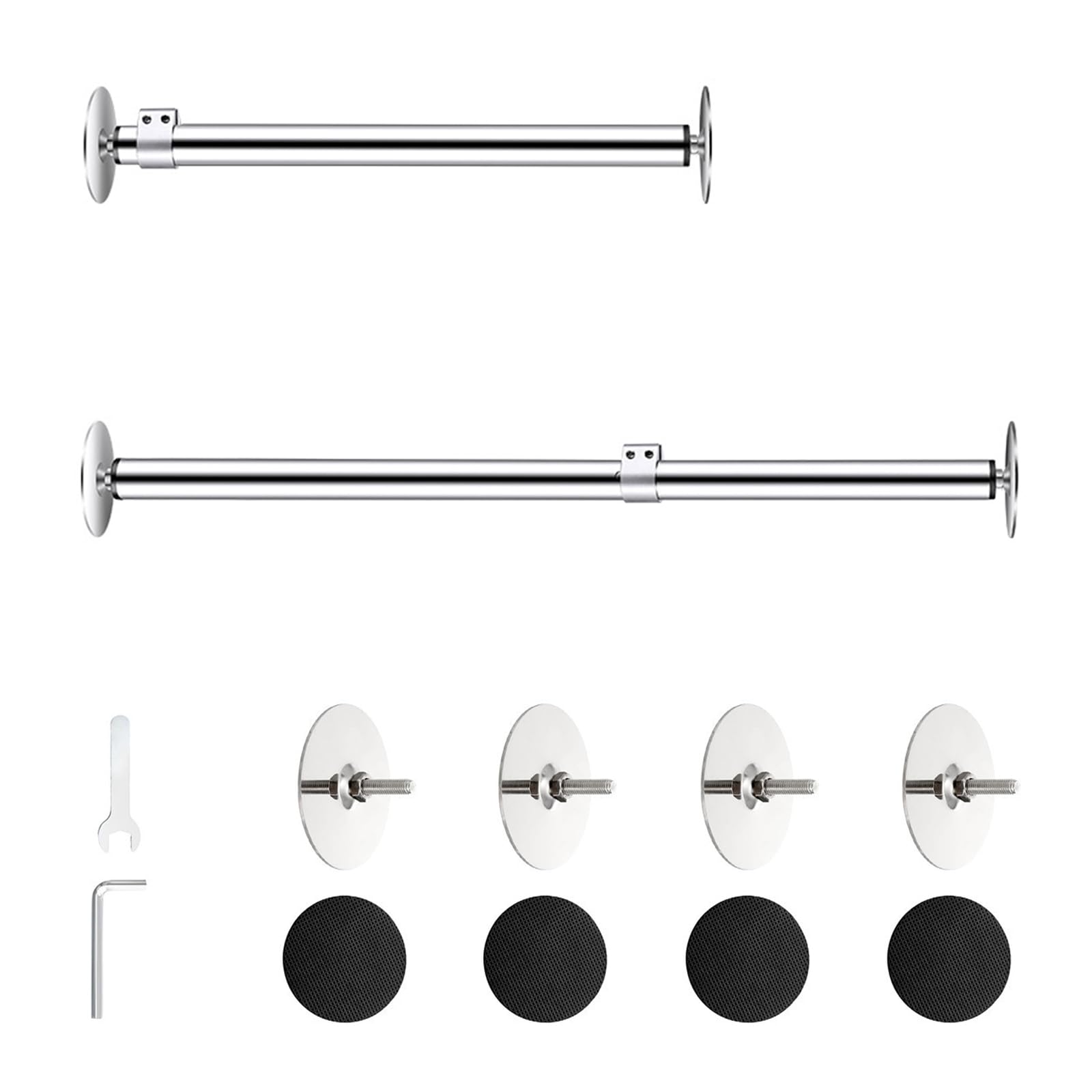 CAZSTYK Of 2 Not Drill Kitchen Sink Supports Strong Steel Undermount Bracket with Flexible Height Adjust for Kitchen Rustless Sink Parenthesis