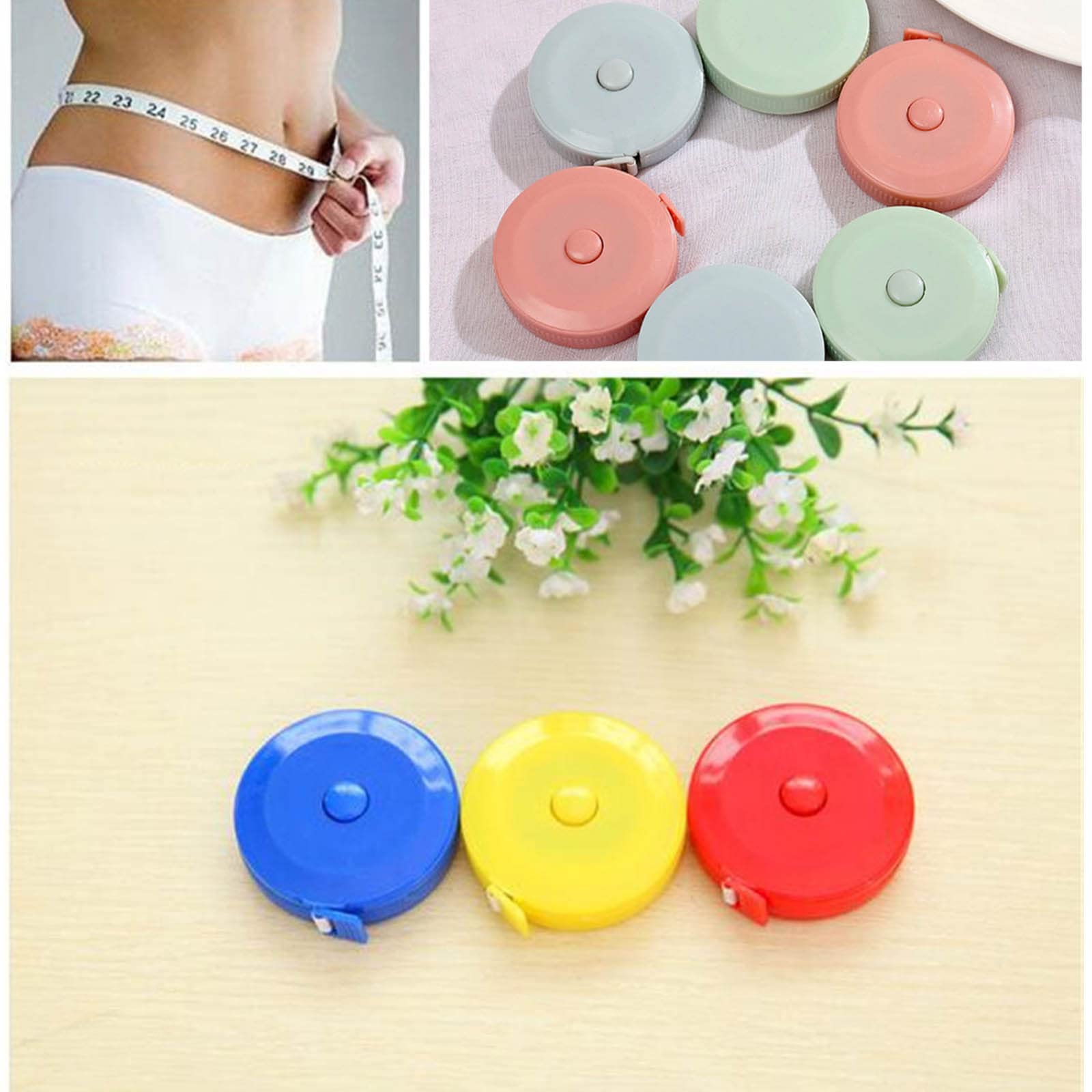 Sewing Tape Measure Retractable Measuring Tape Portable Body Tape Measure for Fabric Sewing Home 0-59 Inches