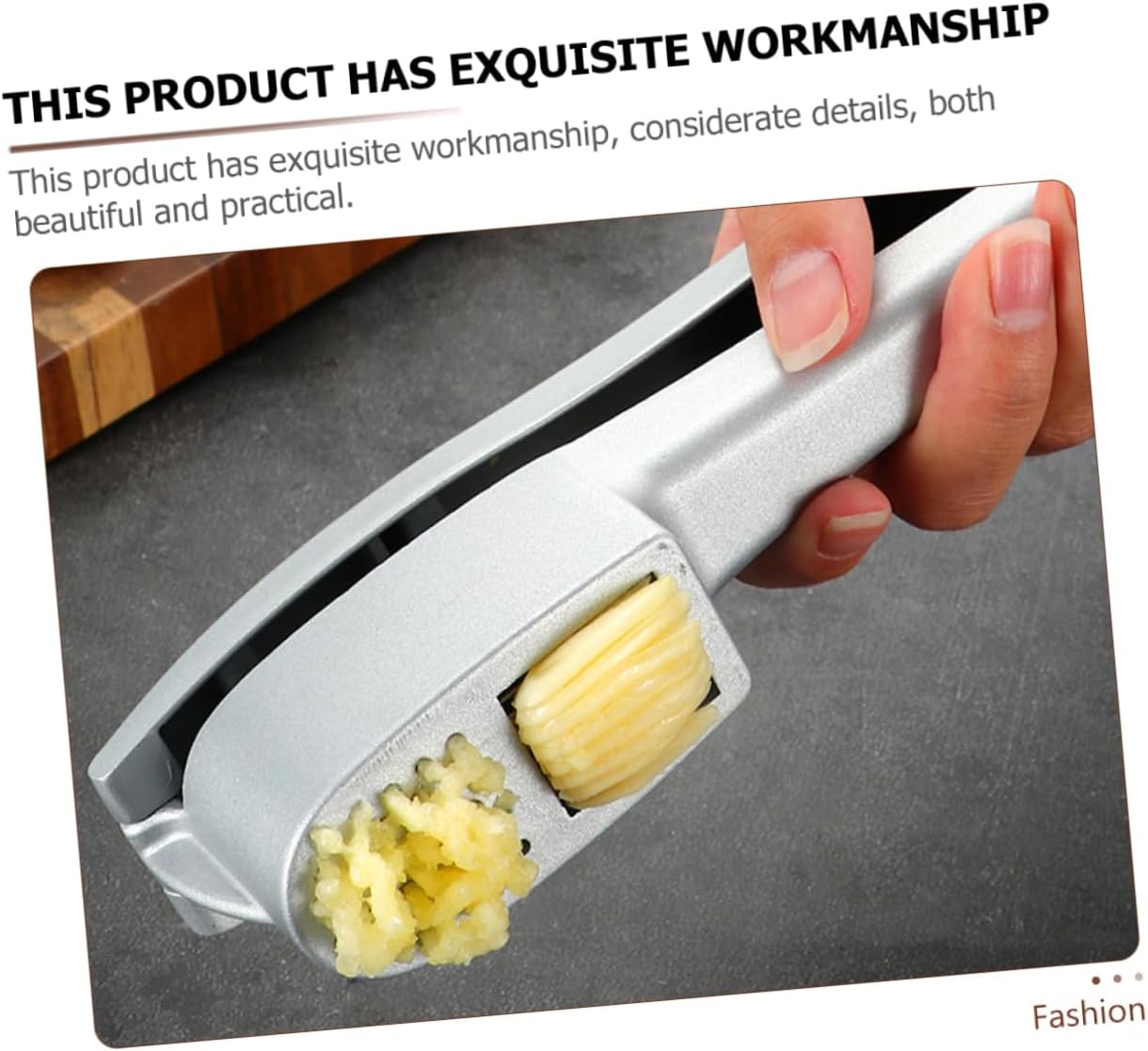 Aluminum Alloy Manual Garlic Press Slicer Ergonomic Garlic Mincer Tool for Kitchen Easy to Clean Non-Slip Handle
