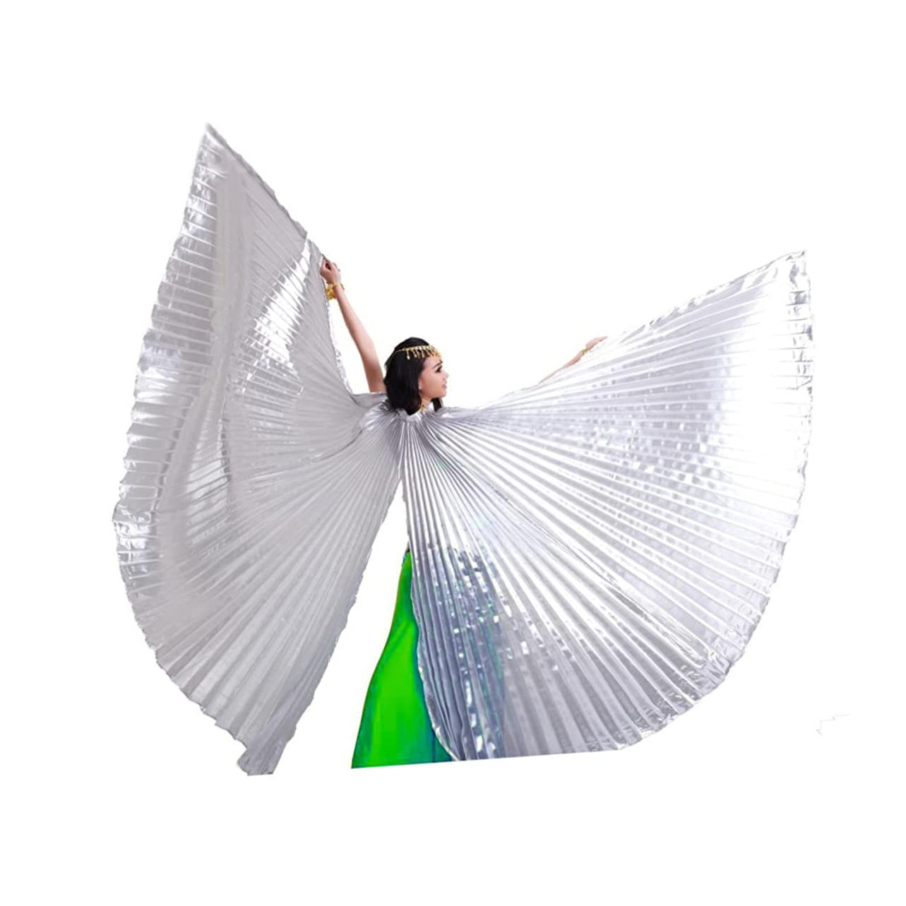 Holibanna Polyester Dance Wings for Adults Belly Dancer Costume Props Charming Folding Design Perfect for Shows