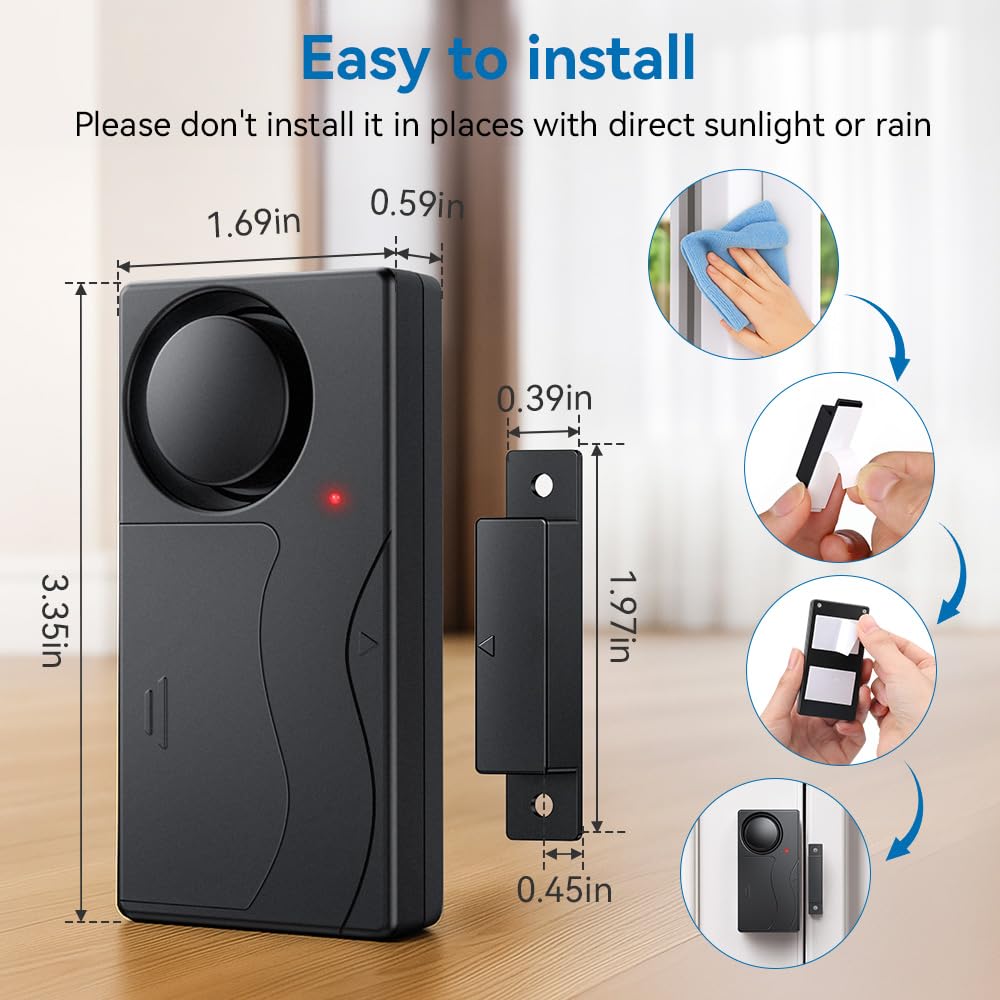 Tür-Fensteralarm SF03R, Schwarz