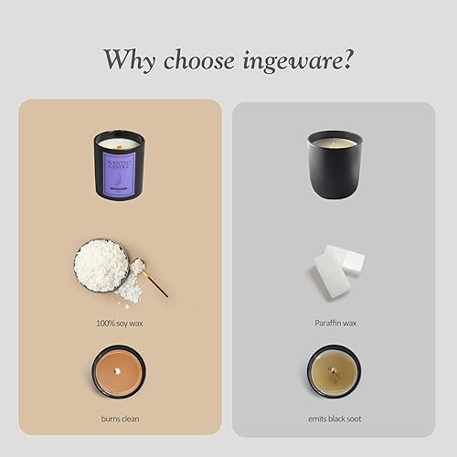 Miniatura 5 de Velas perfumadas 100% cera de soja para el hogar velas de soja con mecha de madera de 8 onzas, regalo para hombres y mujeres, velas de aromaterapia