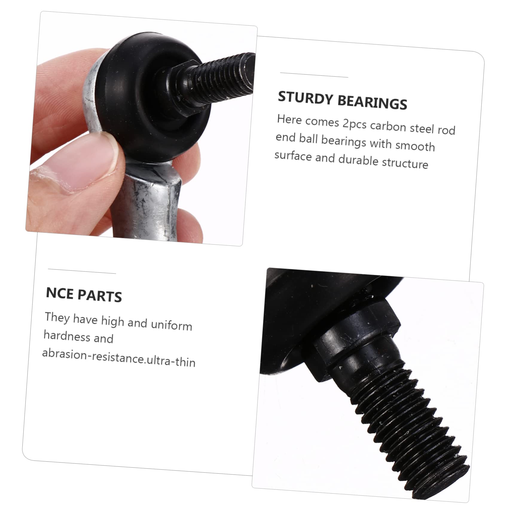 LIFKOME Pack of 2 Electric Tool Parts Rod End Ball Bearings Smooth Thread High Heat Resistance