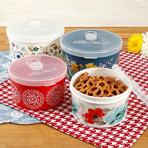The Pioneer Woman Flea Market Food Containers, Set of 4 (Round)
